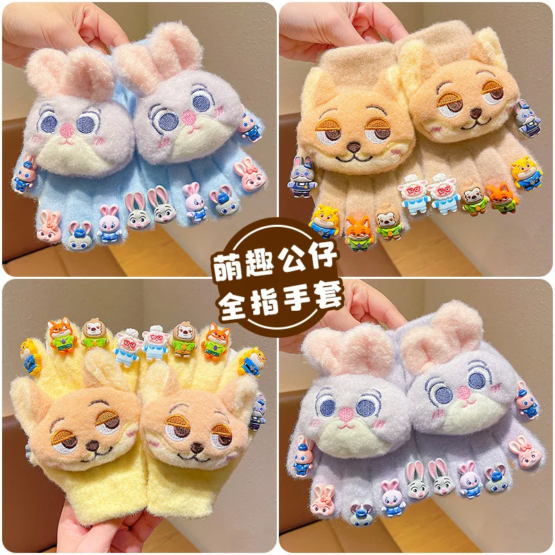 

Autumn Winter Zootopia 2 Gloves Creative Couple-style High-value Nick Fox for Adults and Children Christmas Gift