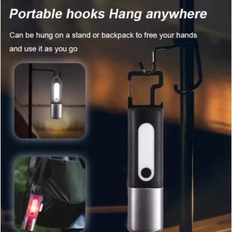 Small Mini Portable Outdoor LED Flashlight – High Power, Rechargeable, Super Bright for Distant Shooting (Strong Light)