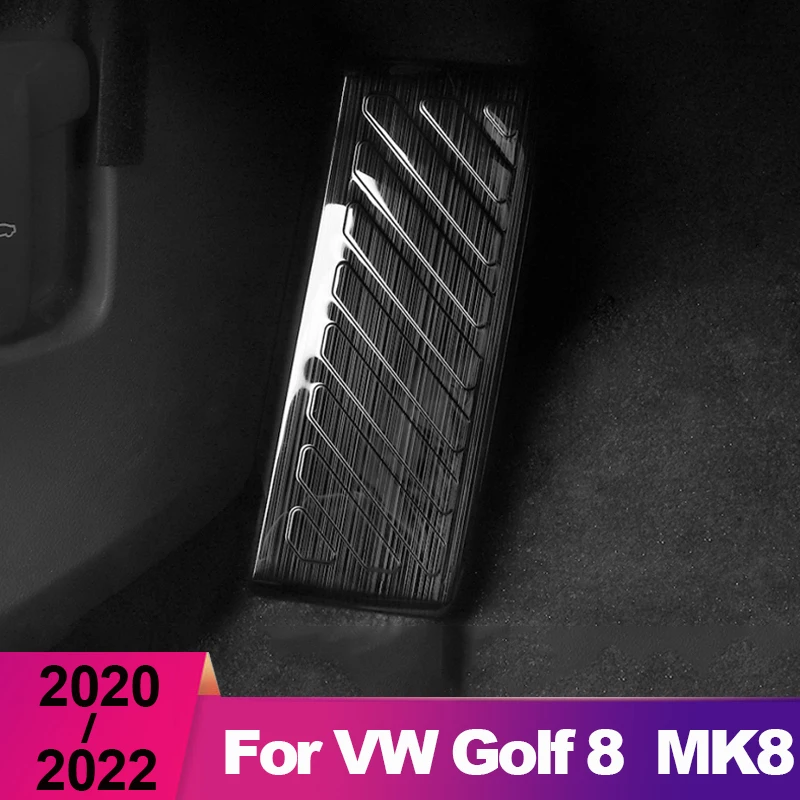 For Volkawagen VW Golf 8 MK8 2020 2021 2022 Stainless Steel Car Rest Pedal Cover Auto Foot Rest Pedals Footrest Pad Accessories