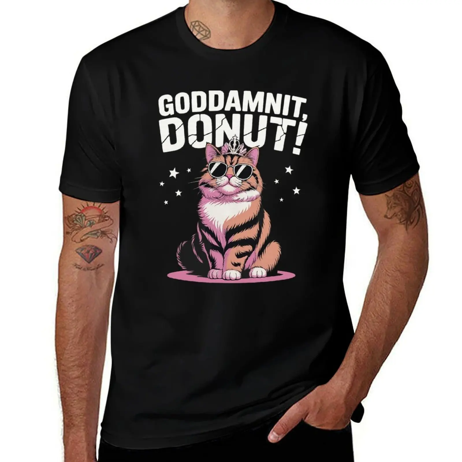 

t for slim Princess Goddammit with fit man for t prints Cat man T-Shirt Glasses funny t Donut Funny graphic shirts shirts shirts