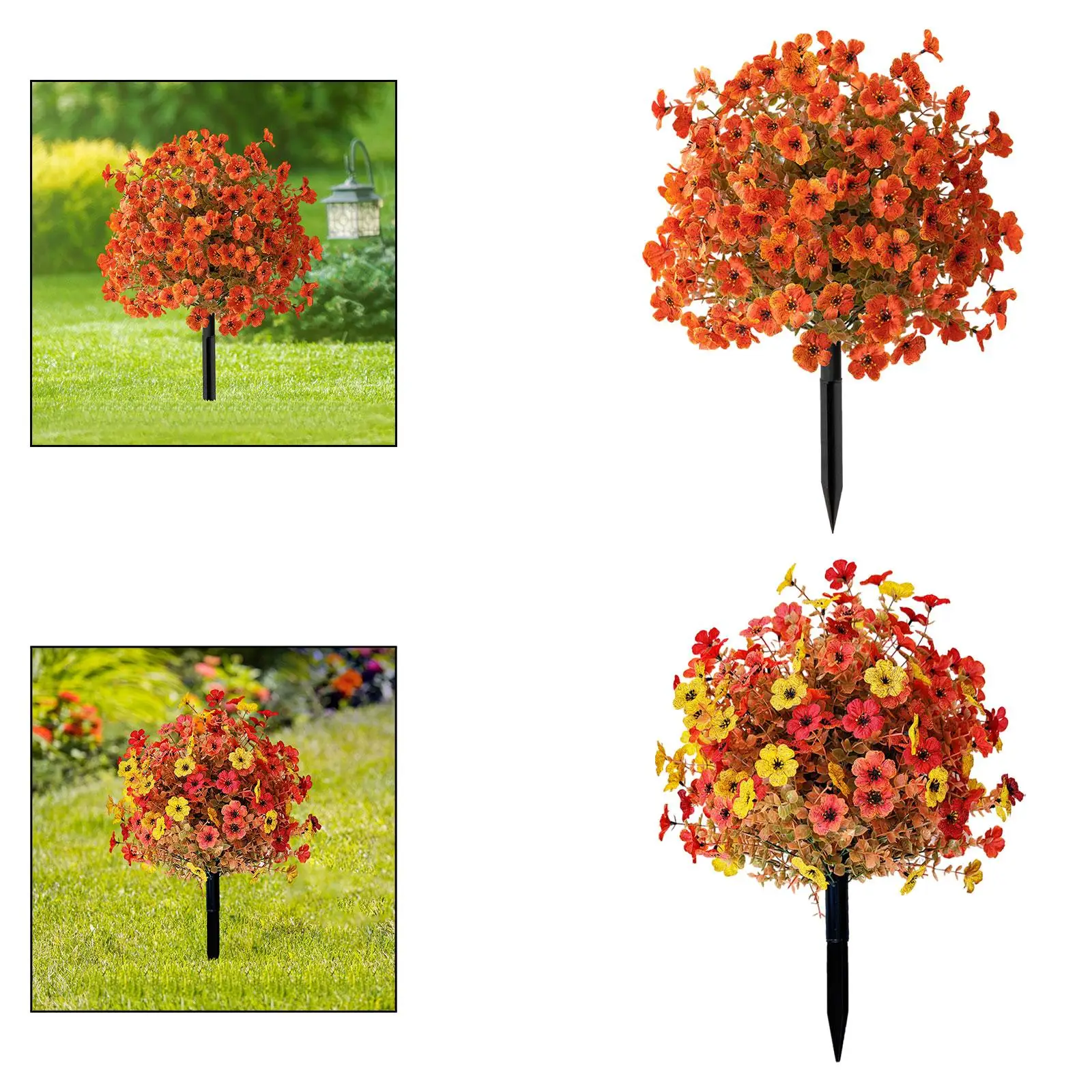 

Artificial Violet Flower, Garden Stake Ornament, Realistic Flower with Ground Stake for Farmhouse