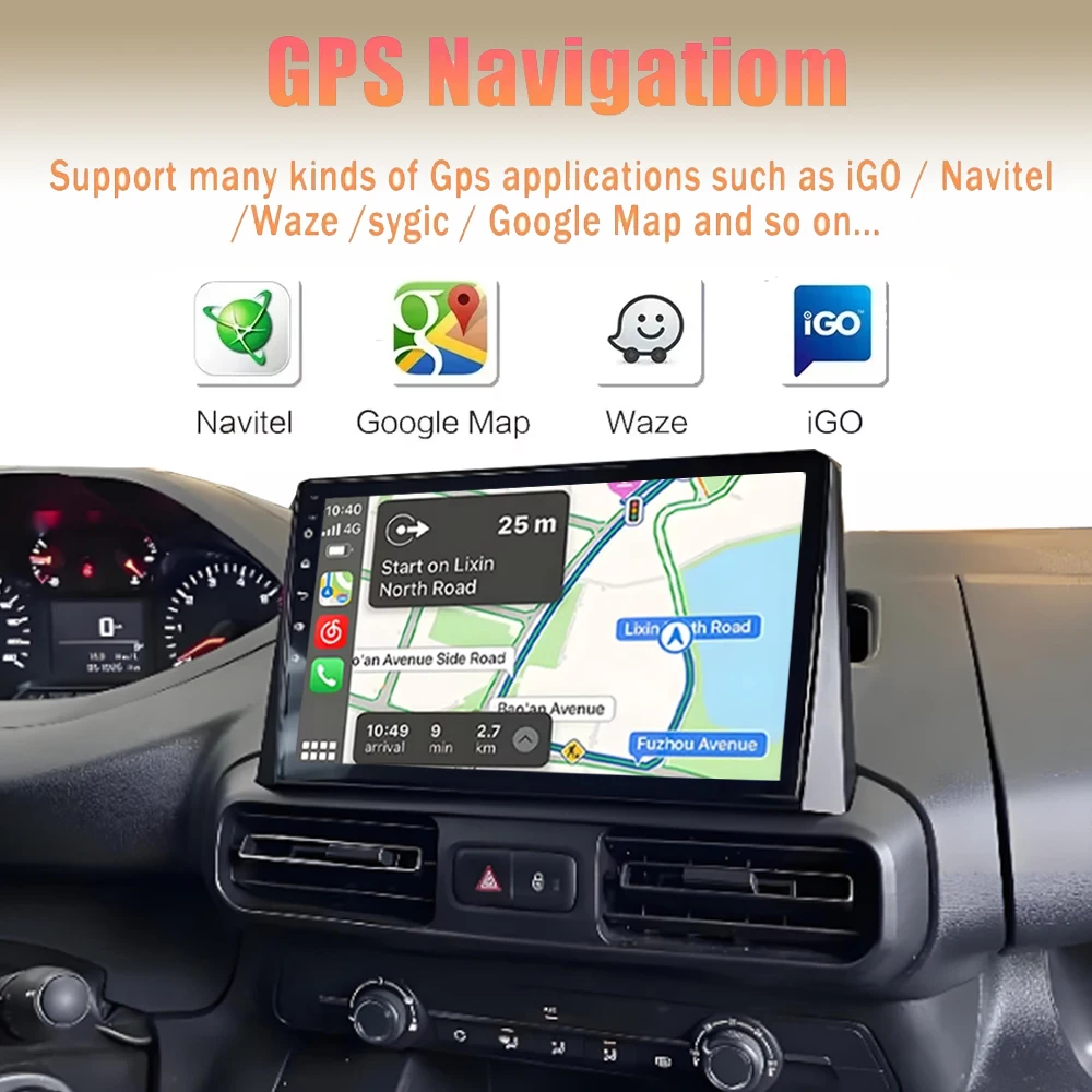 Radio Multimedia para Auto con Android 16 para Citroen Berlingo 2019, Peugeot Partner Rifter 2020, para Opel Combo, CarPlay, Auto DSP, BT 3