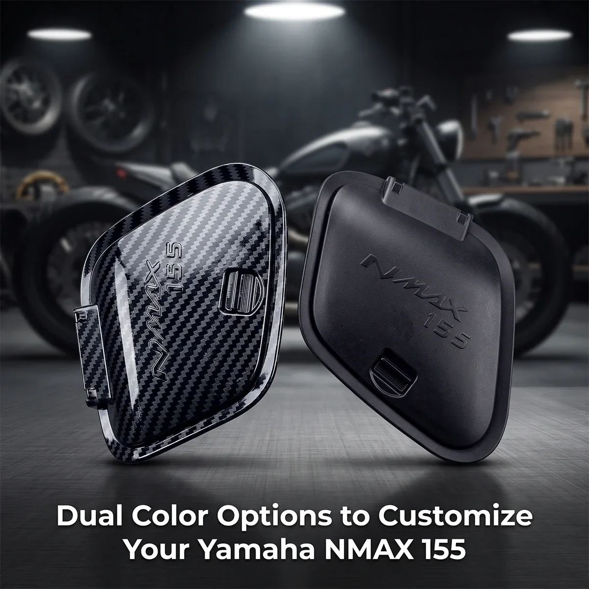 1pc For Yamaha NMAX 155 Front Storage Box Cover USB Charging Port Dustproof Cap Scooter Modification Accessories Carbon Fiber