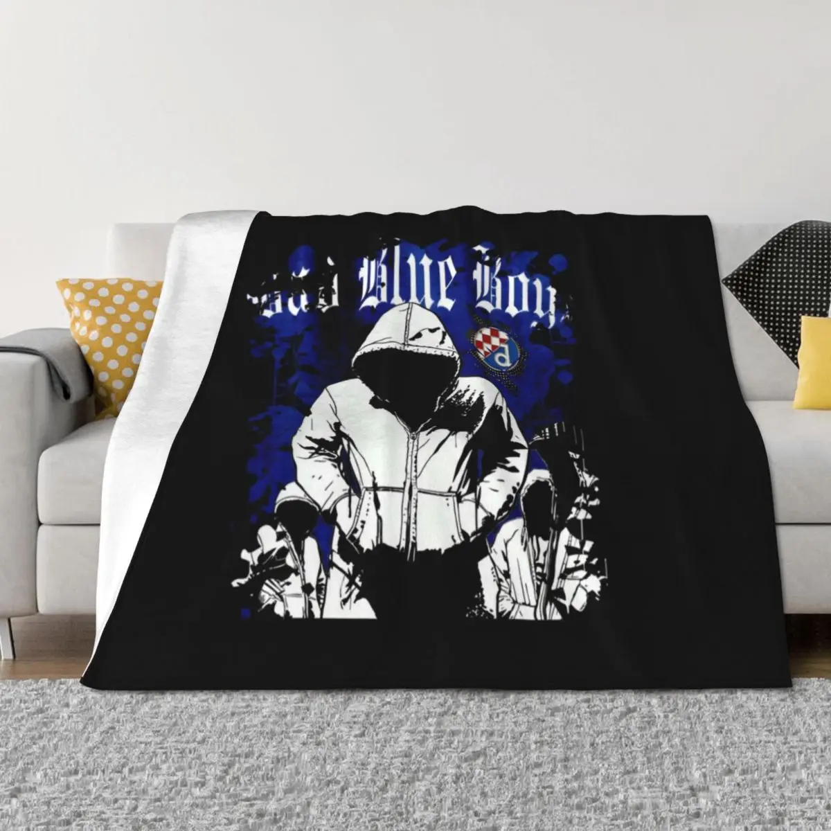 

Dinamo Zagreb Purgeri Croatia Bad Blue Boys Football Croatian Soccer Modric Bbb Hooligans Supporters Croat Throw Blanket