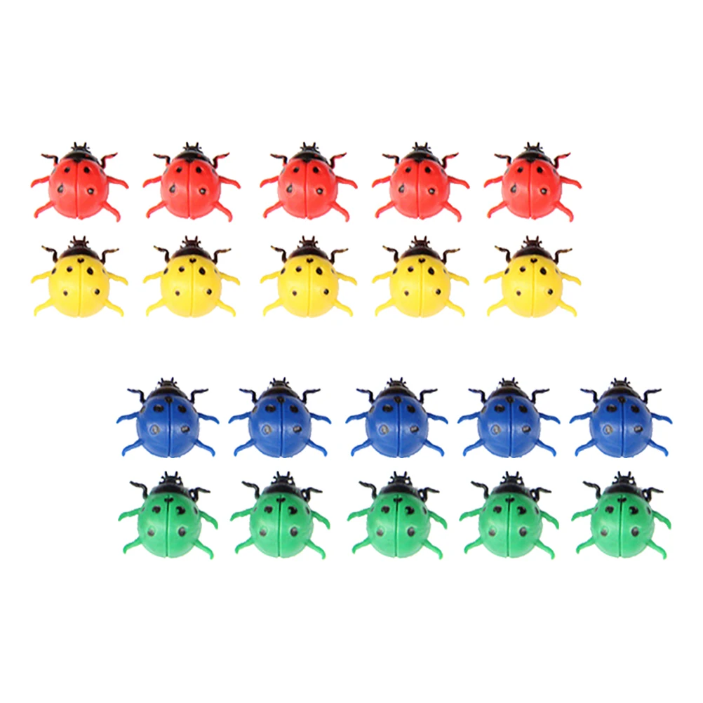 

20 Pcs Ladybug Magnet Toys Realistic Resin Models Educational Insect Decor Kids Gifts Montessori Learning Tools