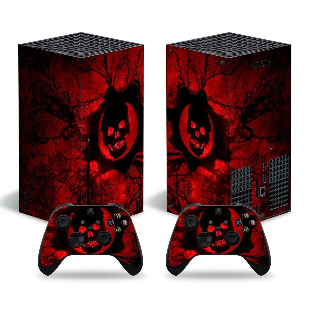 Penutup stiker kulit bergaya warna-warni untuk Xbox Series X Console dan 2 controller Xbox Series X Skin Sticker Viny