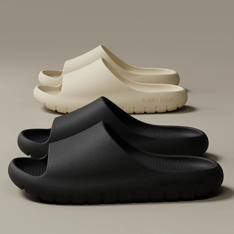 Queeyhome Men Slippers EVA Thick Soled Soft Sandals New Summer Fashion Non Slip Indoor Outdoor Beach Women Shoes