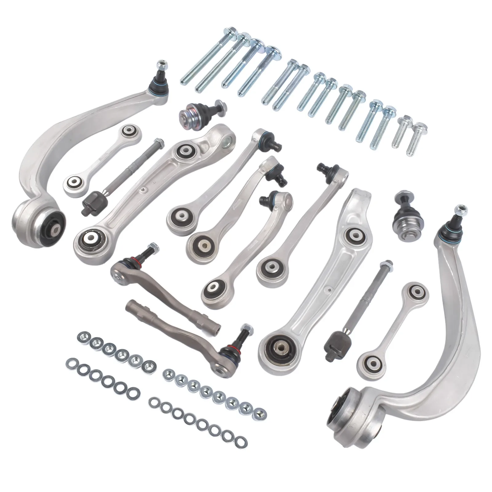 AP01 16Pcs Front Suspension Control Arms & Ball Joints Kit For Audi A8 D4 2011-2016 4H0407151A, 4H0407152A 4H0407505E, 4H0407506E 4H0407509E, 4H0407510E
