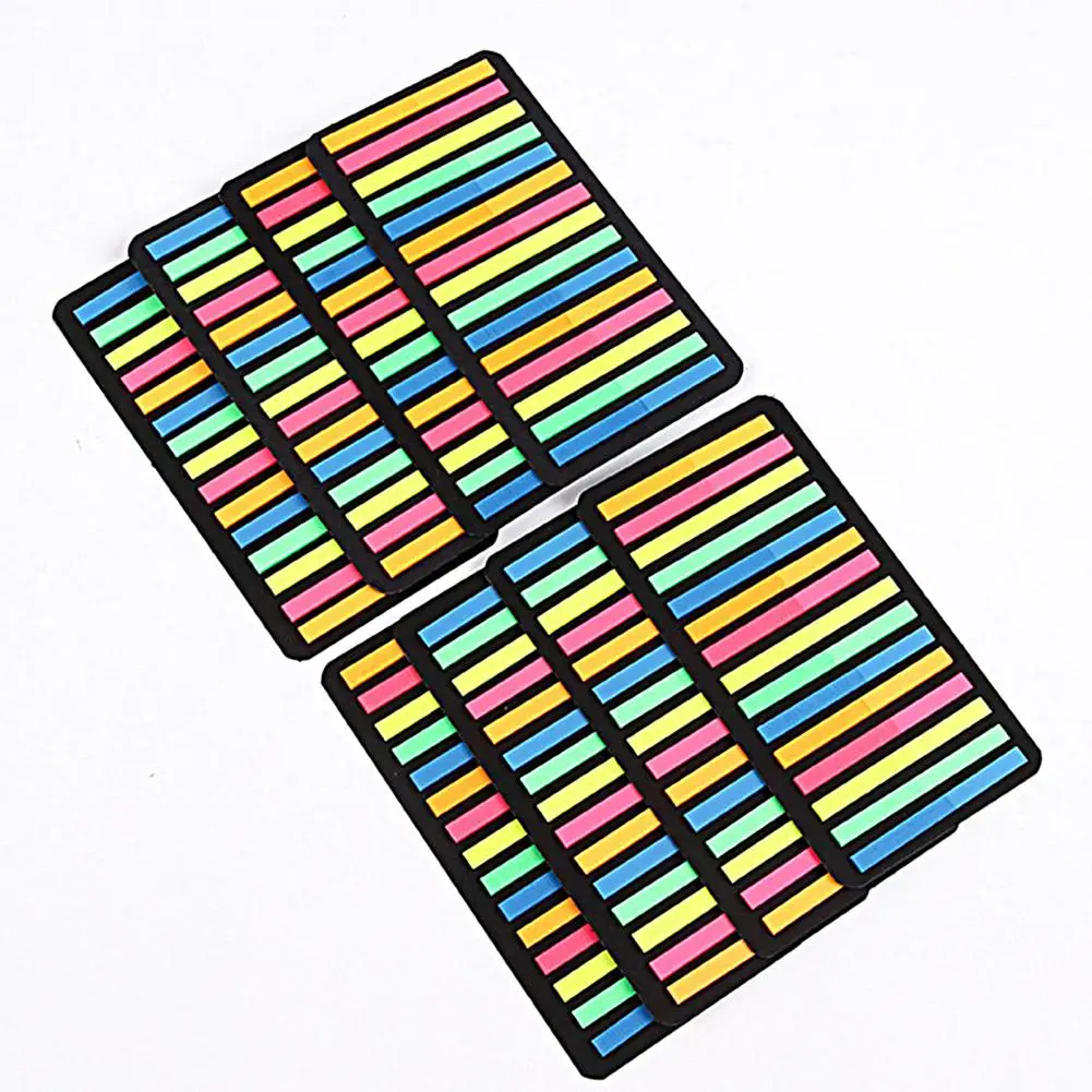 Sticky Bookmarks PVC Sticky Labels Lightweight No Trace  Fashion Fluorescent Self Sticky Notes Lined Memos Decor