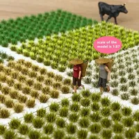 104/32/5pcs Microlandscape model static grass Grass Tufts Model Bushy Mini Farmland  Static Railroad Terrain Miniature Scenery