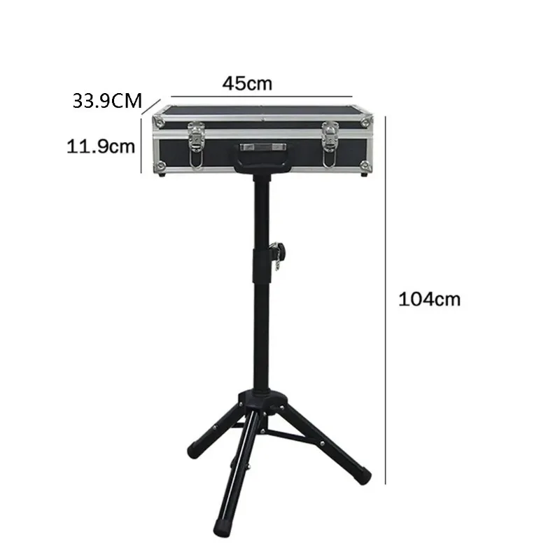 Magician Carrying Case Magic Table Tricks Gimmick Magician Suitcase with Aluminum Tripod  2020 new arrival   - Black