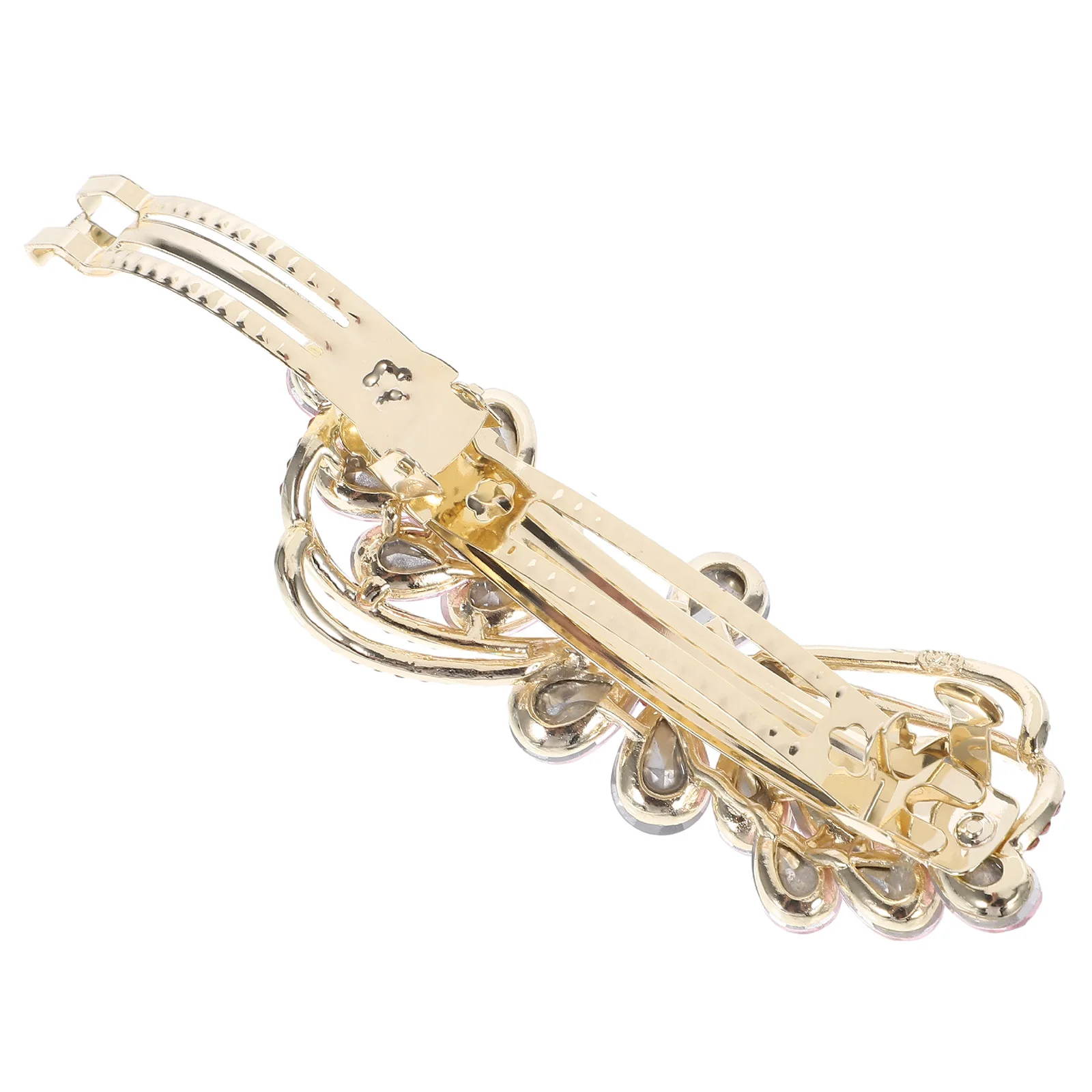 

Rhinestone Hair Clip Large Spring Hairpin Elegant Women Accessory Styling Tool for Thick Hair