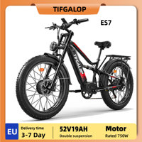 TIFGALOP ES7 Adult 750W Electric Bicycle Men's E-City ebike 52V19AH Battery,26\