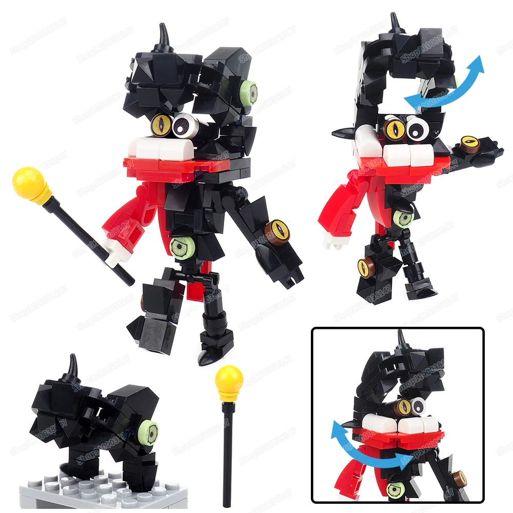 Double Sided Host Darken Building Block Assemble Moc Magic Numbers Circus Leader Kane Supervisor Model Child Christmas Gift Toys