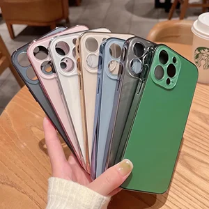 Case mate delgada para iPhone 11 12 13 14 15 16 Cubierta de parachoques protector de lente de vidrio pro max 8 Mejores concentrador de oro de ventas - №5