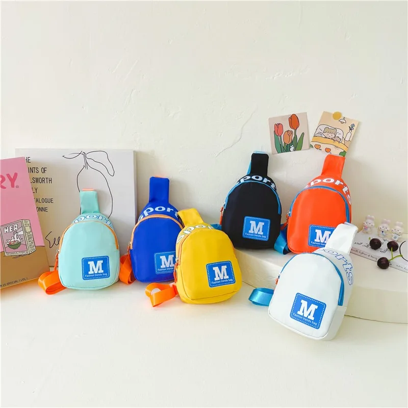 Children Chest Bag Boy Fashionable Shoulder Diagonal Straddle Bag Girl Travel Bags Cartoon Lightweight Casual Bag Durable