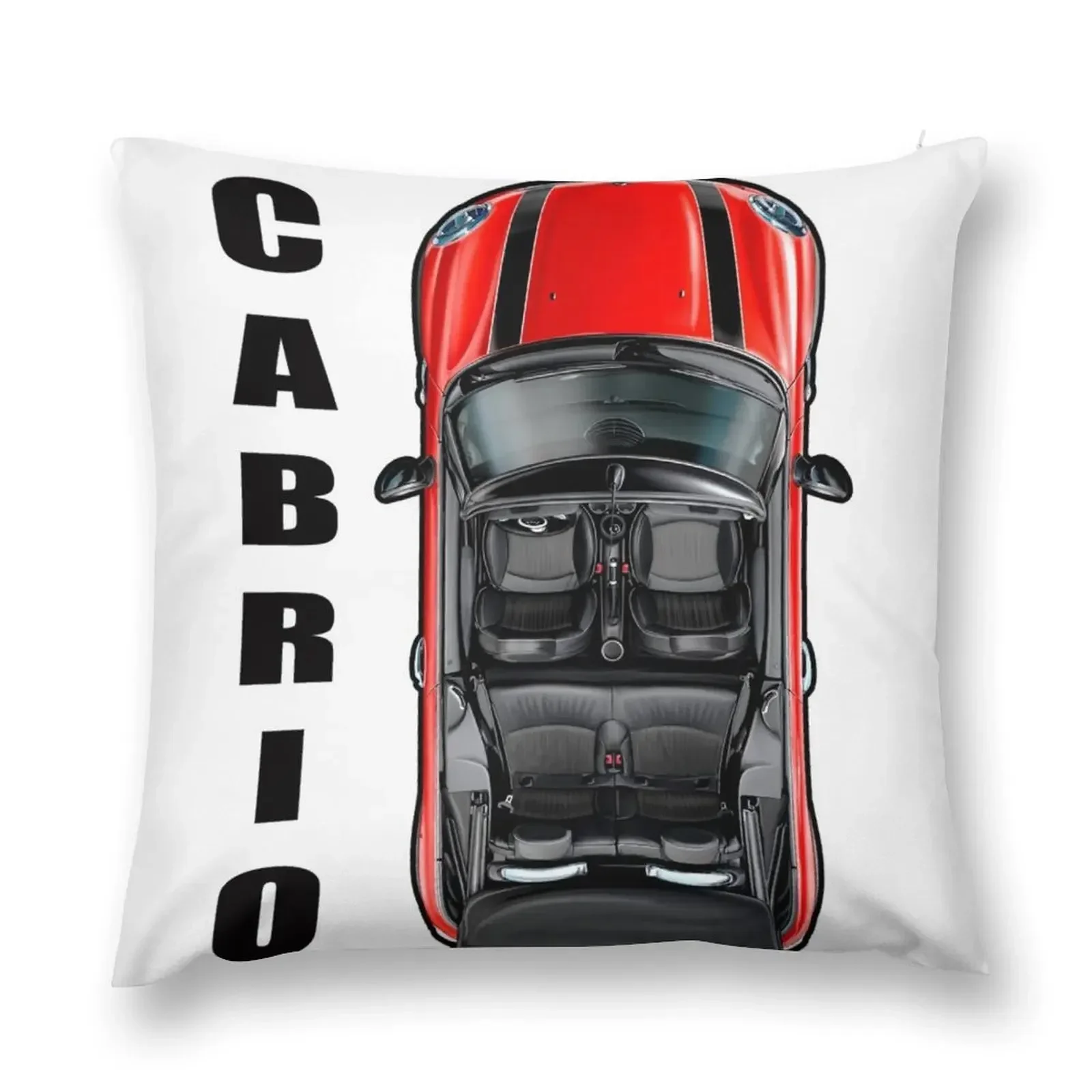 Mini Cooper Cabrio in Red Throw Pillow Christmas Pillow Cases Christmas Throw Pillows Covers Pillows Aesthetic pillow