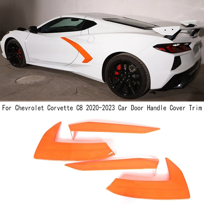 

For Chevrolet Corvette C8 2020-2024 Car Door Handle Cover Trim Body Side Air Outlet Cover