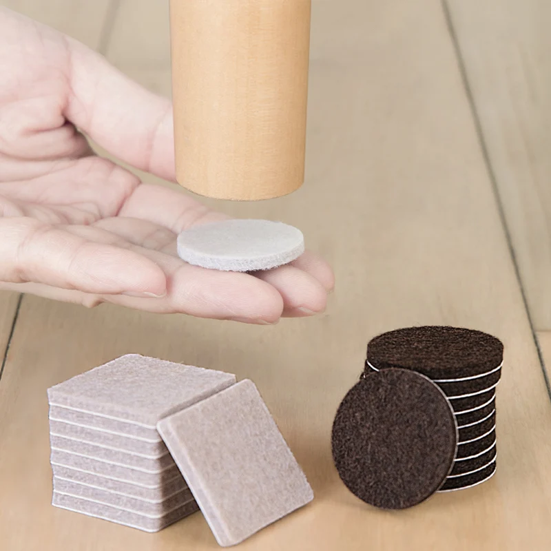 180/18PCS Self Adhesive Felt Furniture Pad Table Chair Leg Protector Mats Floor Anti Scratch Anti-slip Pad Furniture Accessories