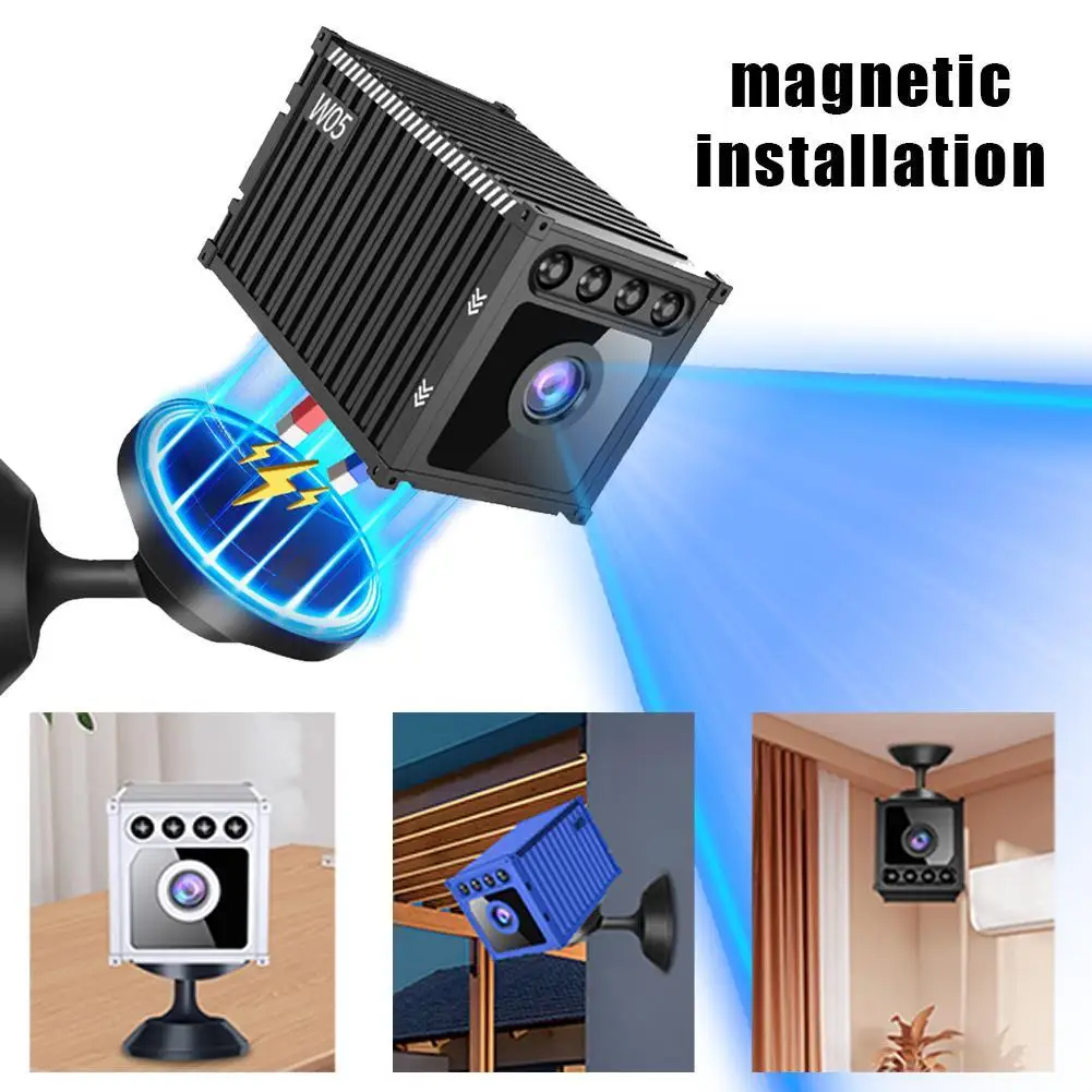 Wireless WiFi Camera 1080P HD Night Vision Wide Angle Motion Detection Human Detection Magnetic Mount for Home Store Security