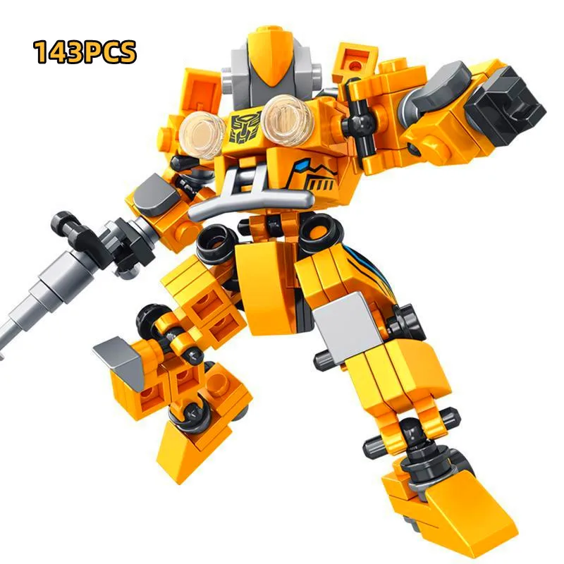 Cartoon Transformeres Robot Optimus Mecha Building Block Model Sets Compatible LegoingDIY Bricks Toy for Children Christmas Gift