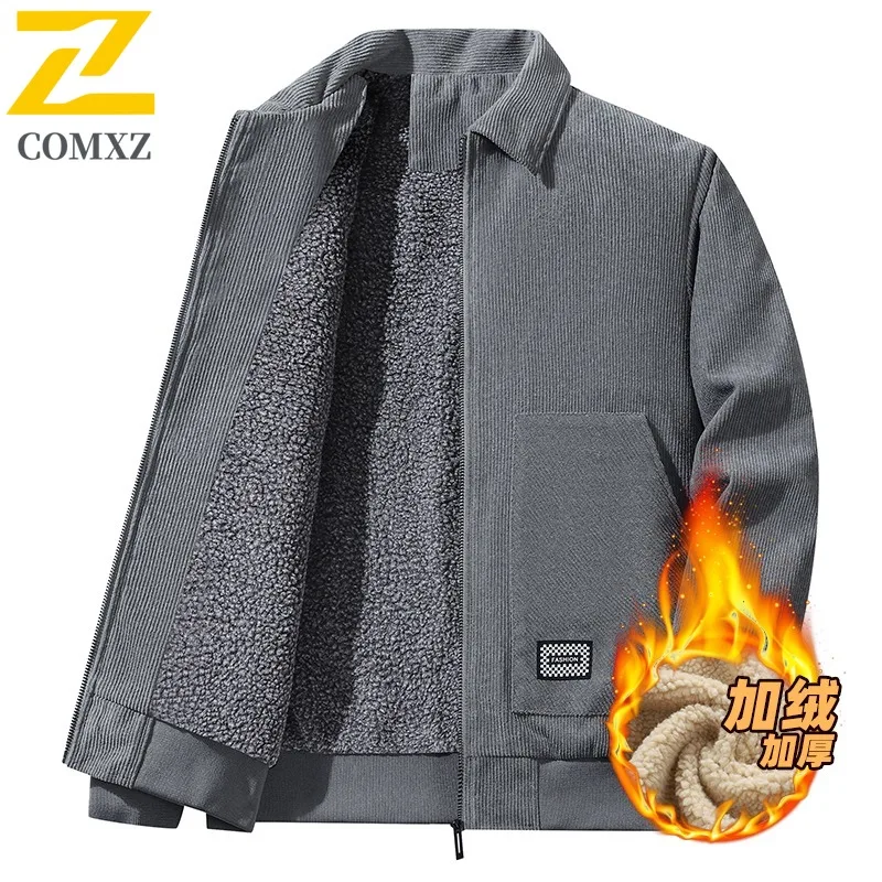 

COMXZ Men Winter New Clothing Thickened Hiking Travel Cold Proof Parka Stylish Stand Collar Business Leisure Lightweight Coat