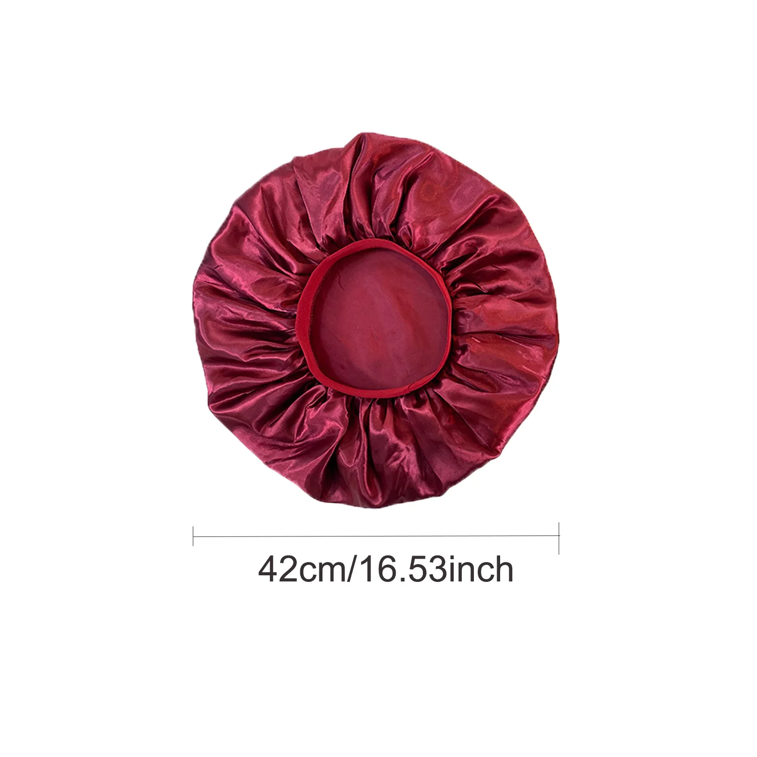 New Women Oversized Silky Hair Soft Elegant Bonnet Solid Color Satin Bonnet Sleeping Night Cap Elastic Shower Bath Hats