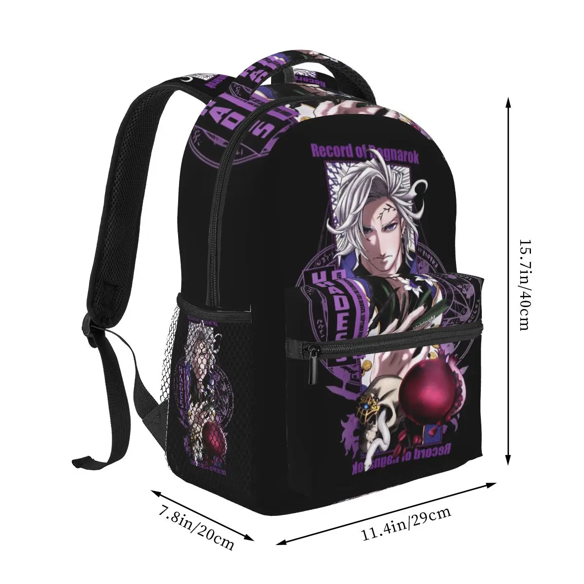 Record Of Ragnarok Hades Anime Student Backpack School Bag Hiking Travel Daypack for Boys Girls Fashion Bookbag Shoulder Bags