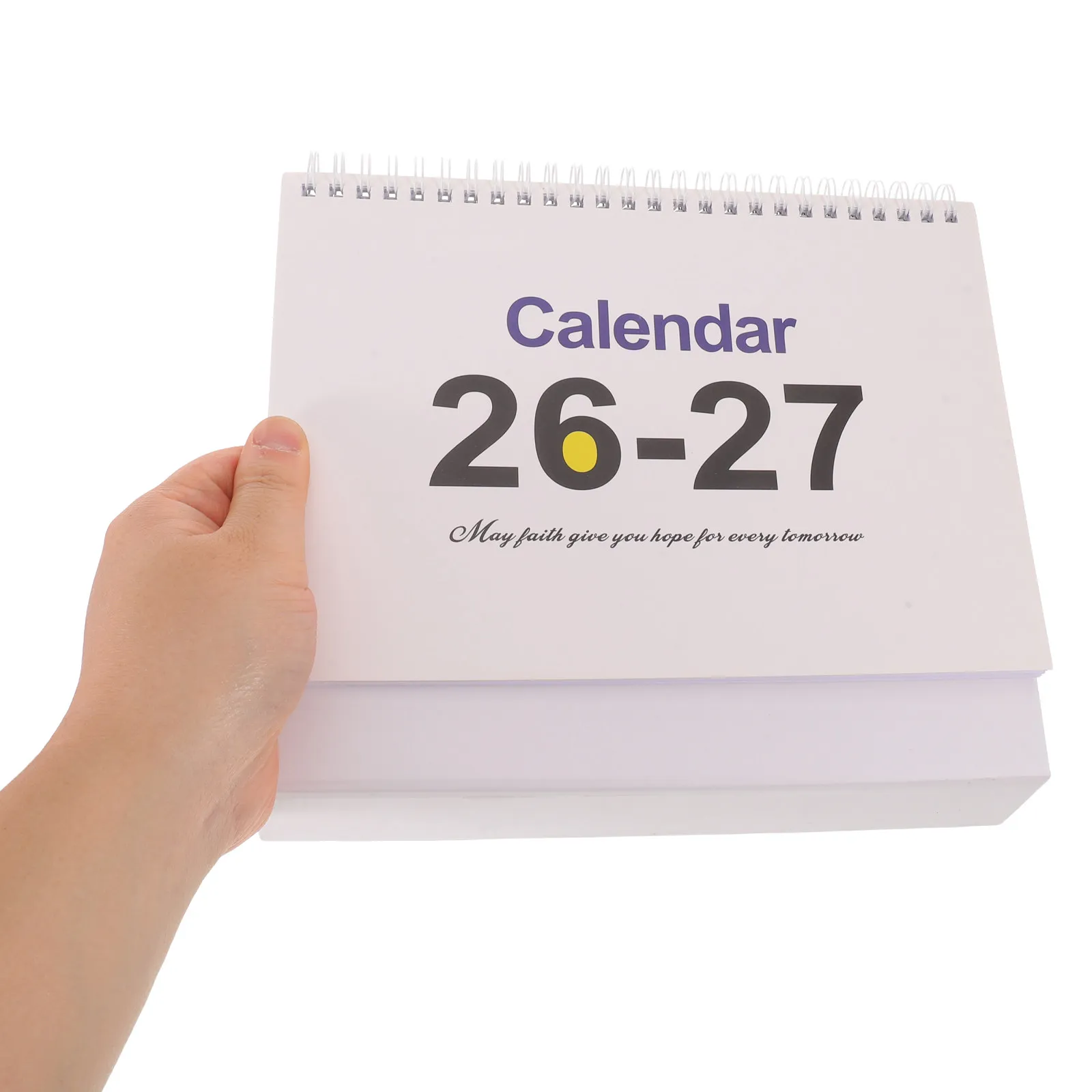 2026 2027 Desk Calendar Monthly Daily Planner Standing Desktop Calendar Spiral Coil Office Workspace Organizer Note Section