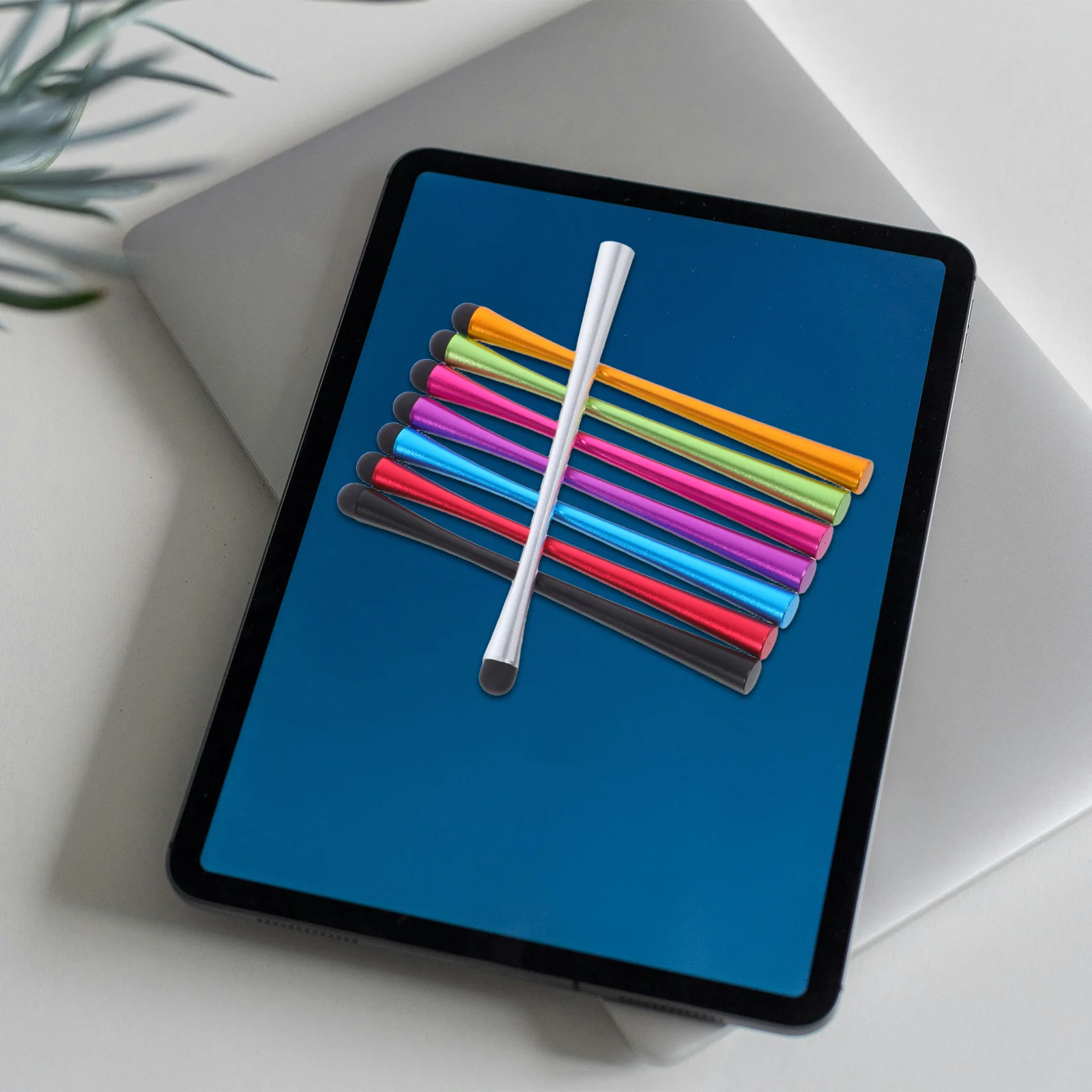 

8Pcs Stylus Pens Premium Silicone Metal Nonslip Design for Smartphone Tablet Capacitive Touch Screen Devices Efficient Smooth