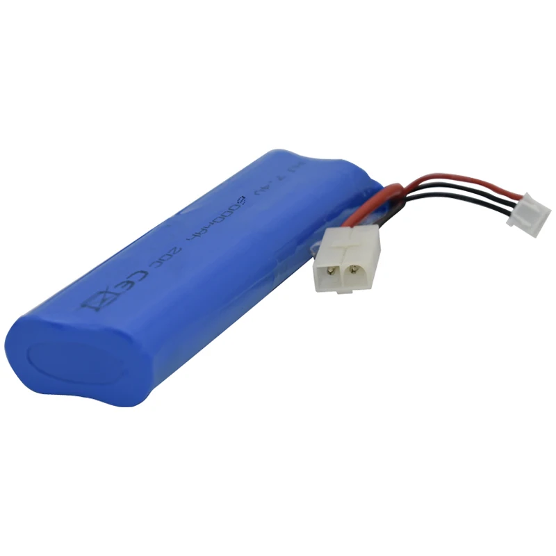 Upgrade 7.4V 6000mAh 45C 2S With Charger Lipo Battery With Tamiya Connectors For RC Toys Tank Car Parts T/2P Plug 7.4V Battery