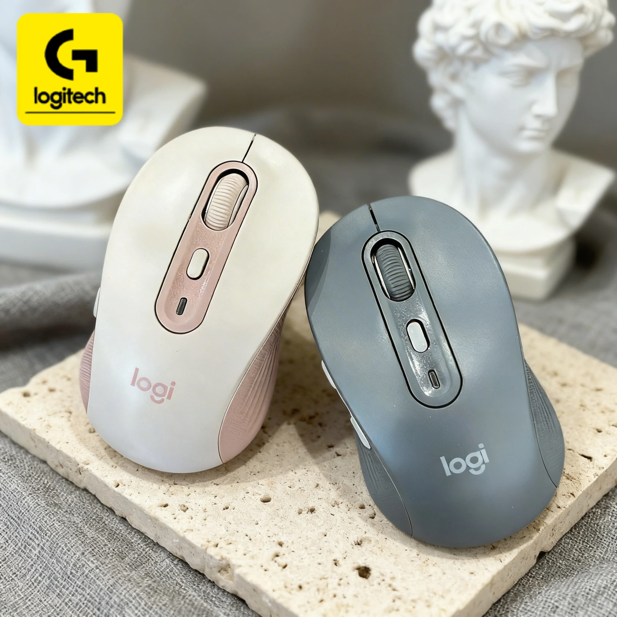 Logitech M750/M650/M650L wireless mice feature a silent design and a smart scroll wheel, compatible with all platform devices.