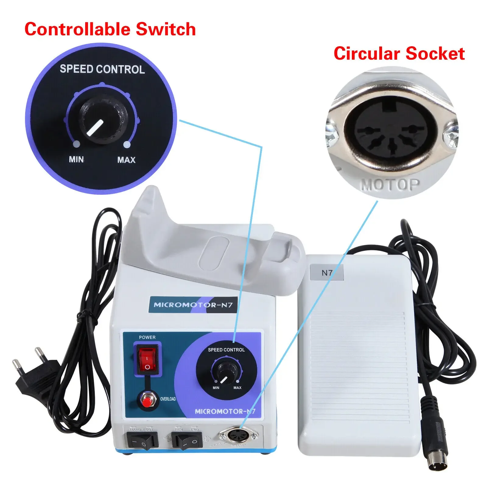 

Marathon-N7 Dental Lab Electric Micro Motor N7 fit 35K RPM Polishing Handpiece