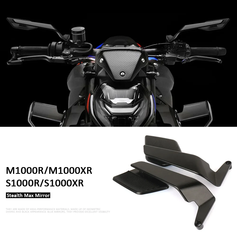 

For BMW M1000R M1000XR S1000R S1000XR S 1000 R XR Motorcycle Rearview Mirror Wing Aerodynamic Aluminum Stealth Max Mirrors