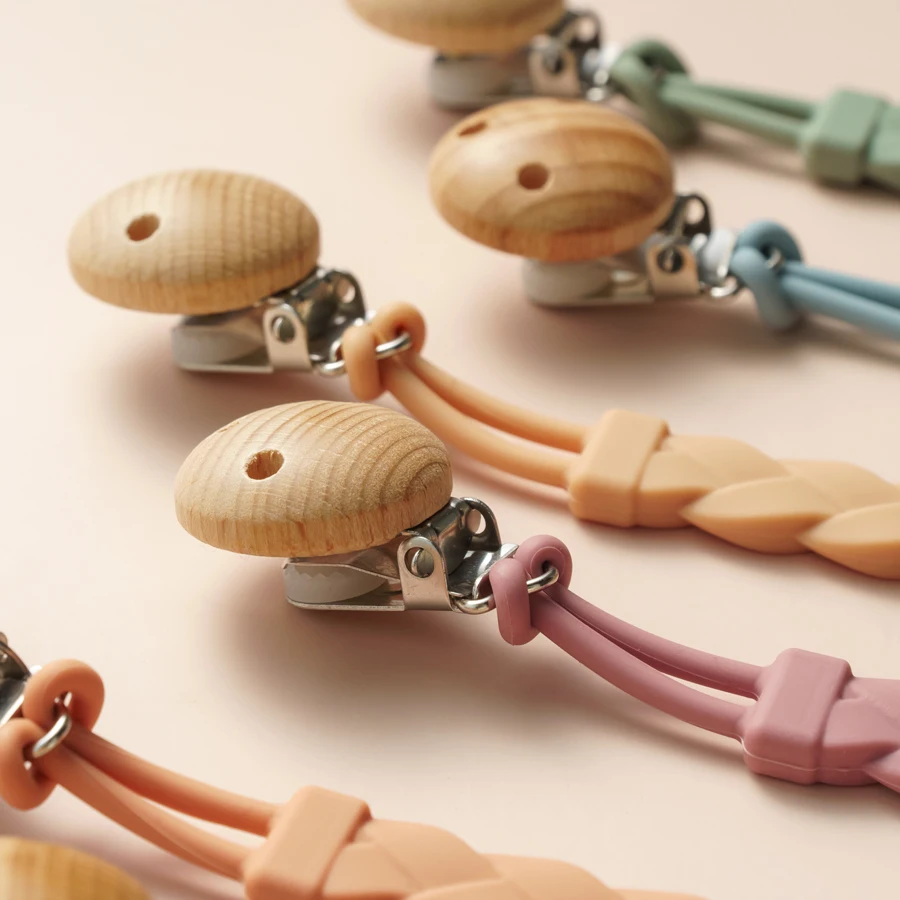1PCS BPA Free Baby Chain Pacifier Clips Infant Silicone Nipple Appease Soother Chain Clips Dummy Holder Nipple Clip Baby Stuff