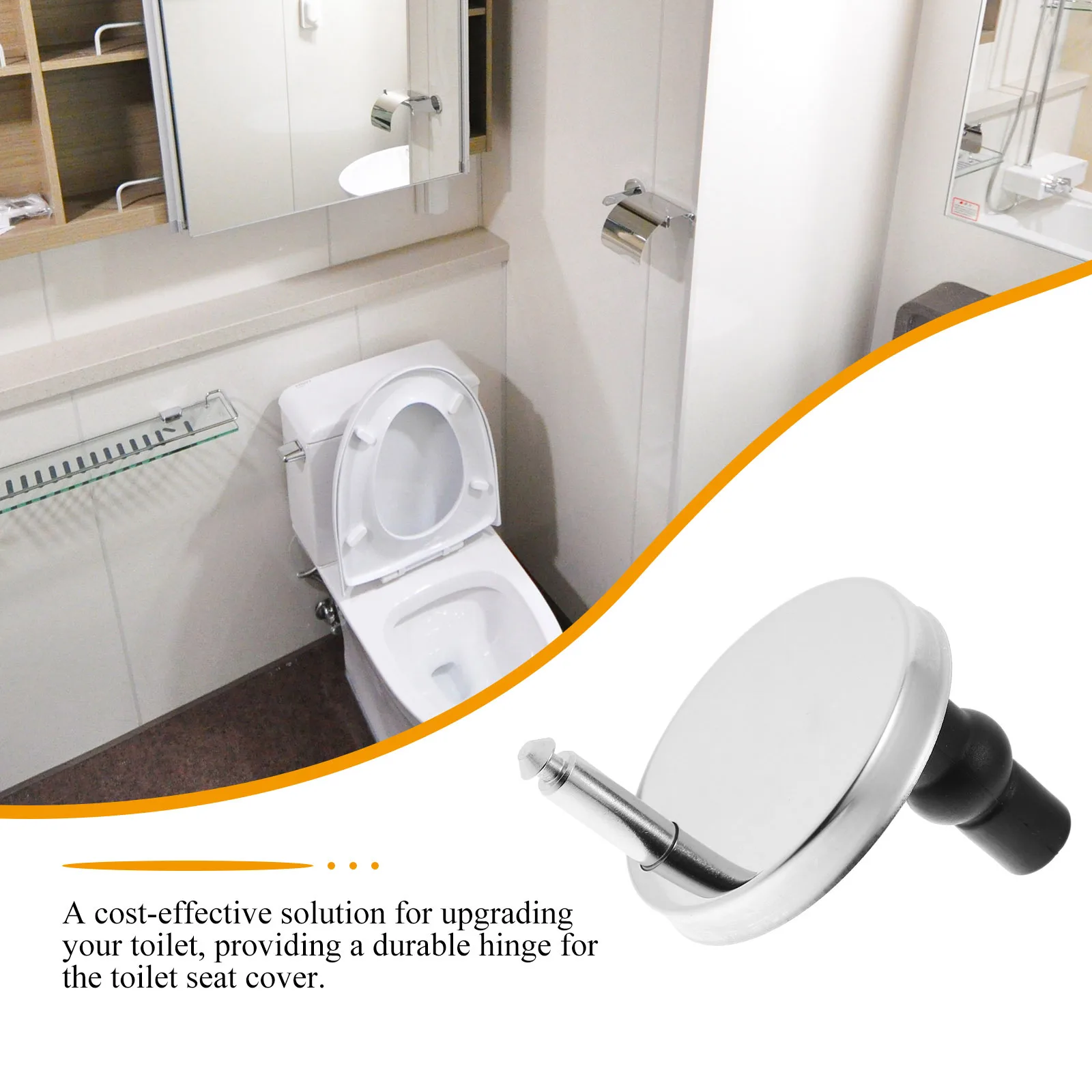 

2Sets Toilet Seat Hinge Fixings Durable Stainless Steel Universal Fittings Installation Standard Size