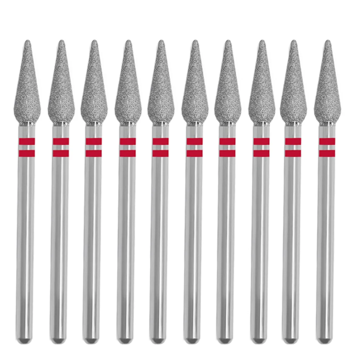 Jeu de forets à ongles en diamant, 10 pièces, fraises électriques pour manucure, bavure rotative, nettoyage des cuticules, accessoires de perceuse de manucure