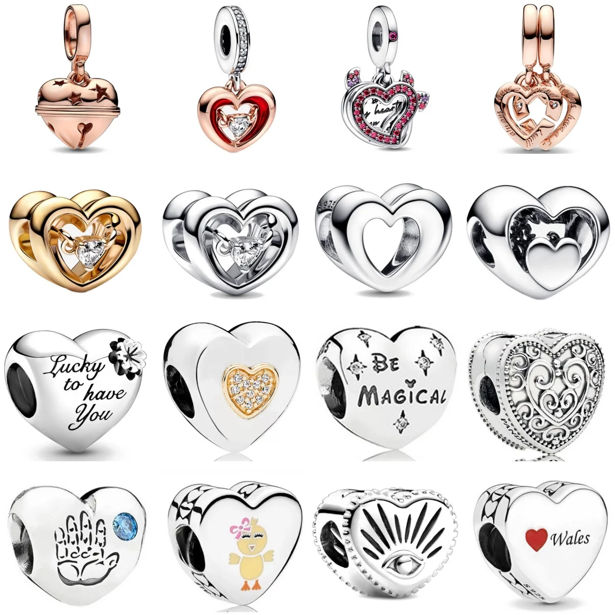 Hot Sale  Collection Series Love Valentine's Day Mother's Day Charm Bead Fit Original Bracelet DIY Accessories Gift For Women