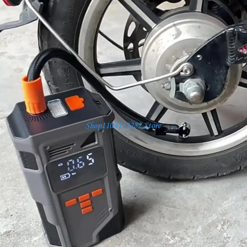

Car Jump Starter Cordless Electric Tire Inflator Power Banks Car Battery Digital Display with Flashlight