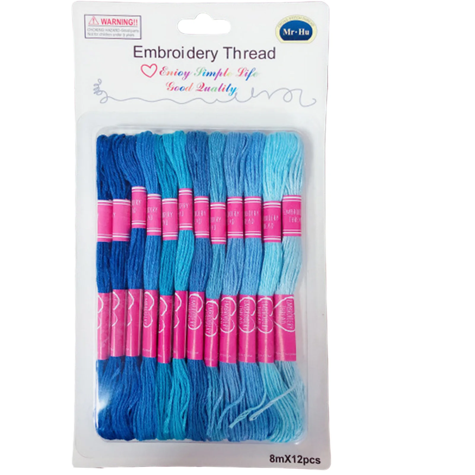 Gradient Color Series Embroidery Floss Set Black and White/Blue/Orange Series Embroidery Thread for Hand Embroidery Sewing