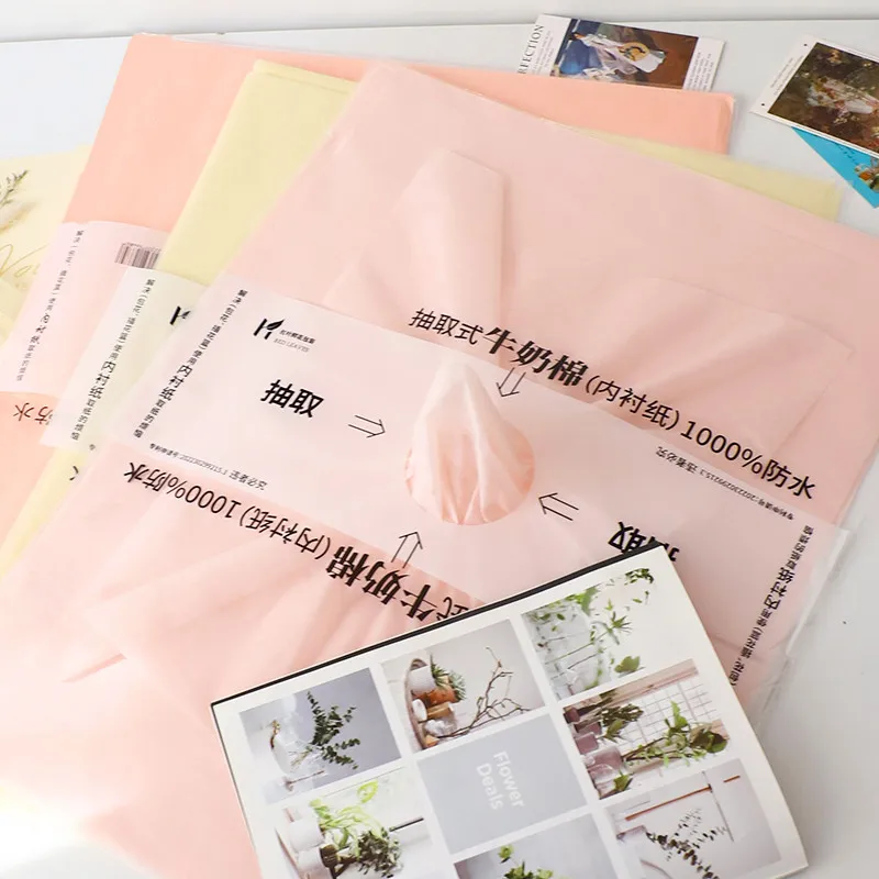 

Легкая упаковочная бумага из молочного хлопка Flouquet, однотонная, цвета «снежная груша», водонепроницаемая, для цветов, небольшой размер, основа из рафии