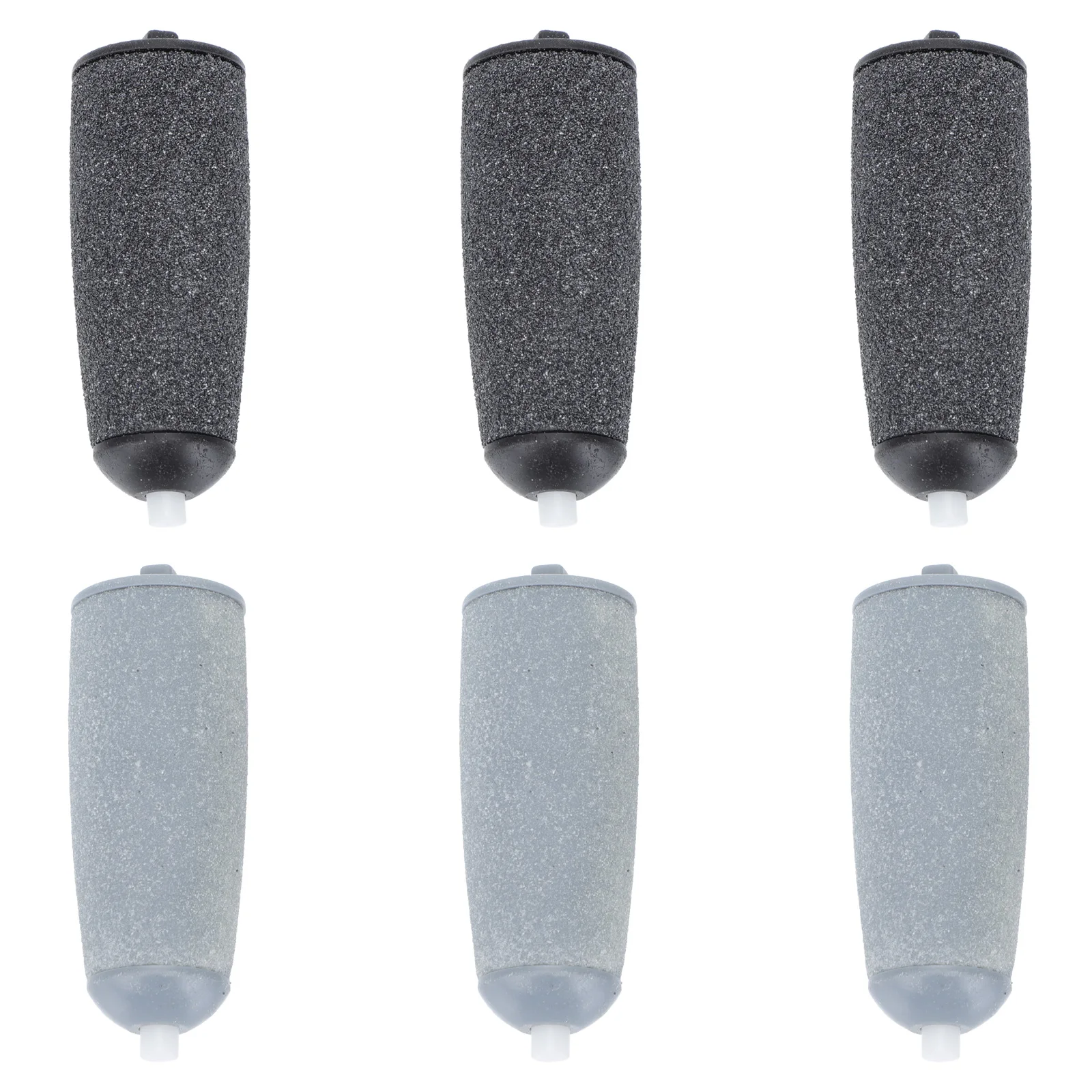 

6 Pcs Foot Grinder Replacement Heads Electric Tools Roller Files Black Gray Nail File Foot Care Accessories