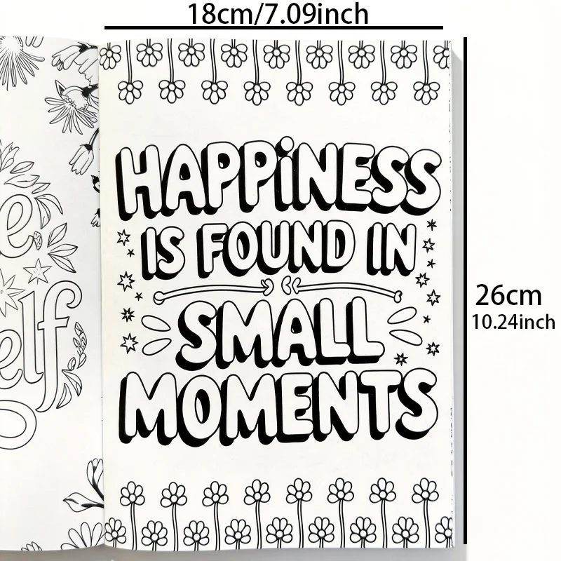 Artistic and Creative Decompression Graffiti Art Book Adult Mental Health Coloring Book 32 Motivational Words Cheer Yourself Up