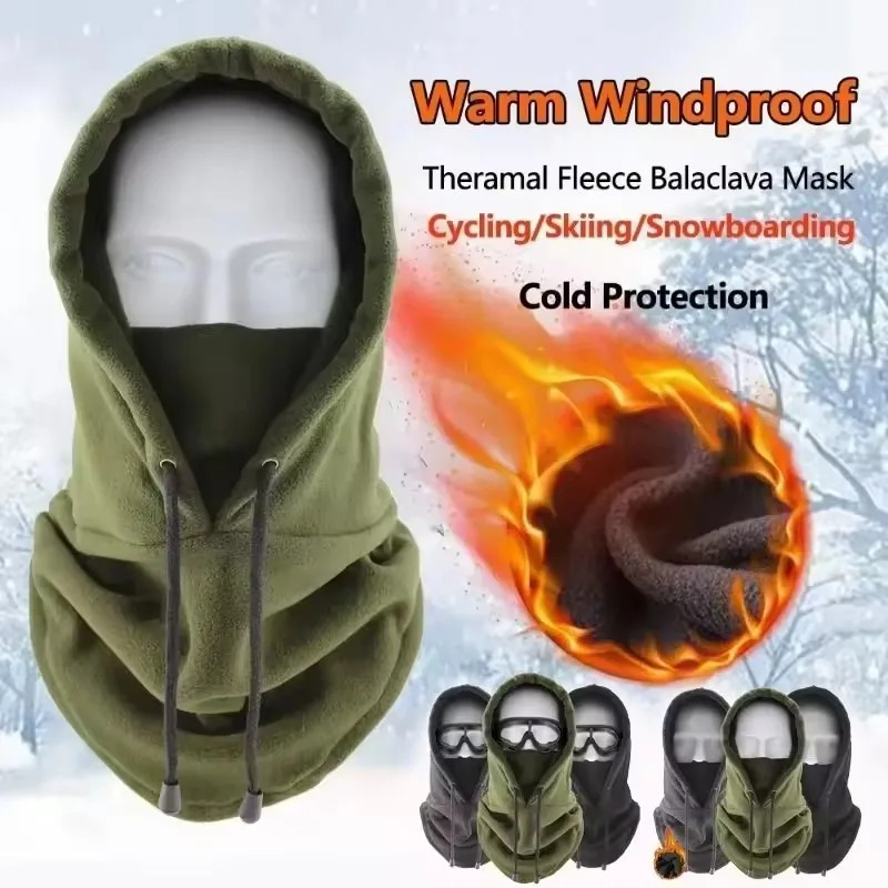 Mode Polar Fleece Frauen Männer Balaclava Winter Hut Mützen Wärmer Winddicht Volle Gesicht Ski Maske Caps Männer Bonnets Schals