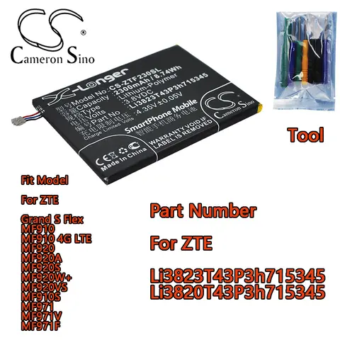โทรศัพท์มือถือสมาร์ทโฟนแบตเตอรี่สําหรับ ZTE Grand S Flex MF910 MF910 4G LTE MF920 MF920A MF920S MF920W + MF920VS MF910S MF971 MF971V 971F