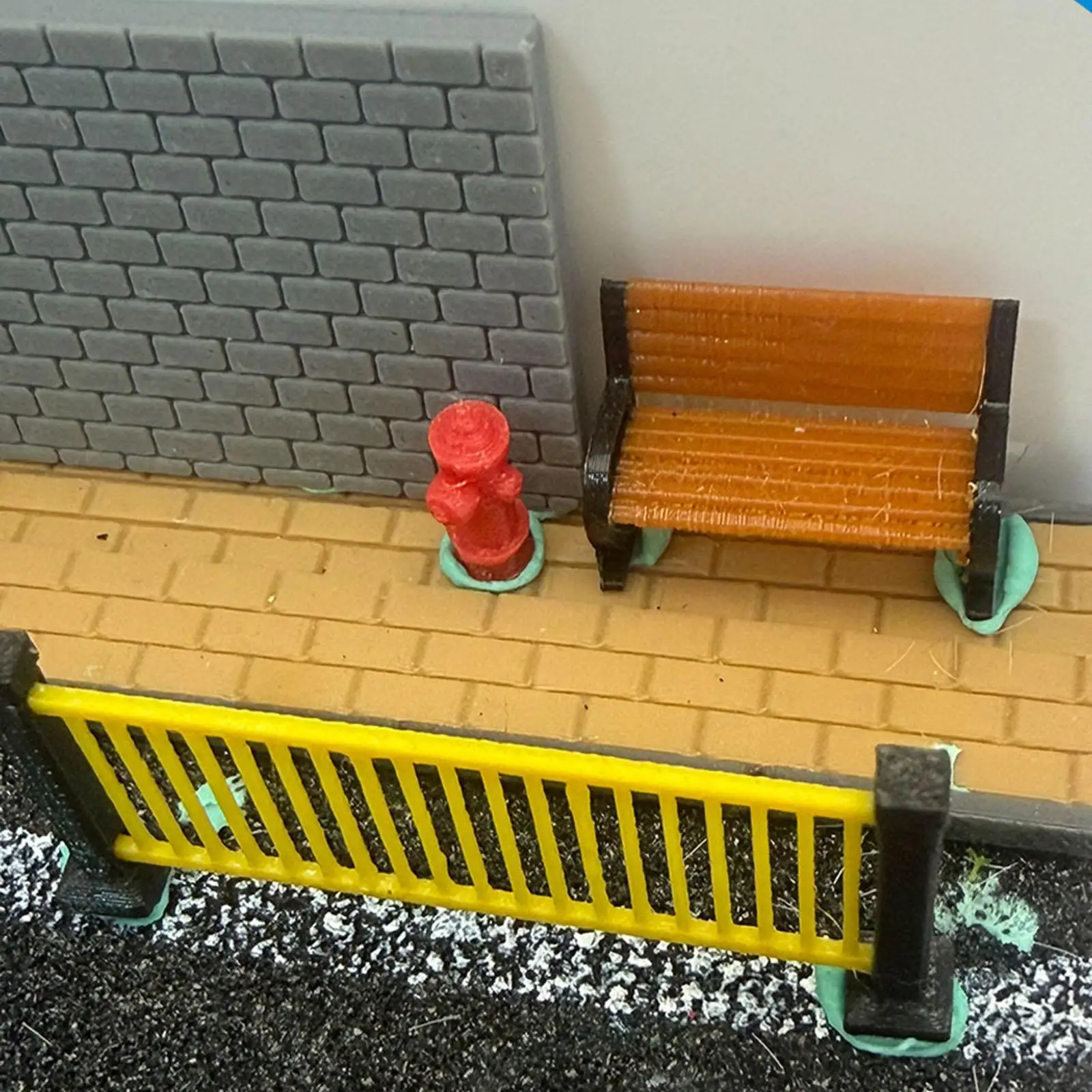 

1:64 Scale Park Bench Model Ornament Miniature Projects Compact Simulation