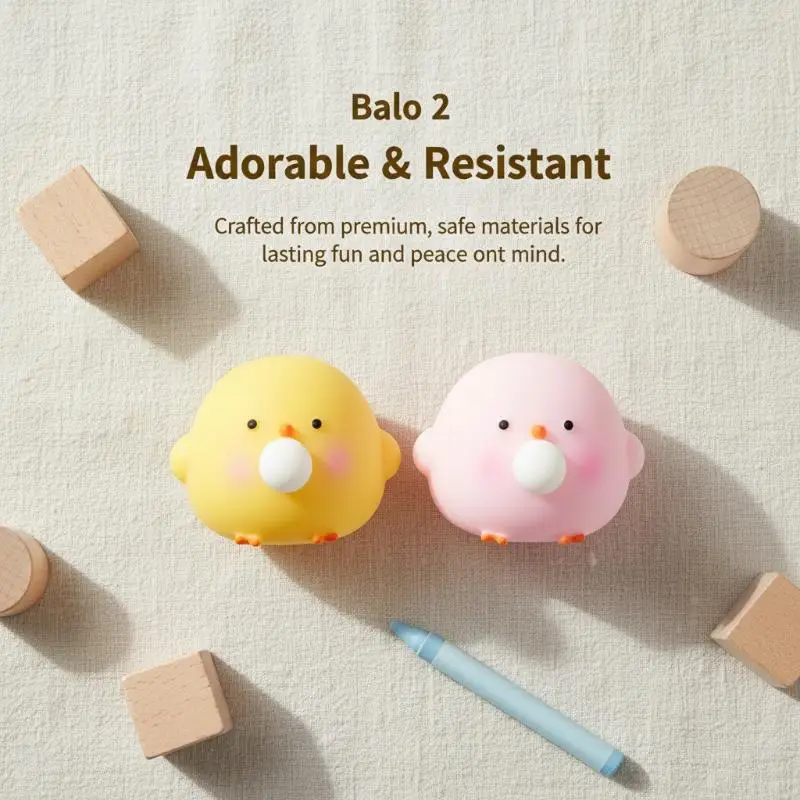 

Cute Blow Bubble Chick Fidget Toys Decompression Sensory Stress Relief Squeeze Toy For Adults Kids Party Favors