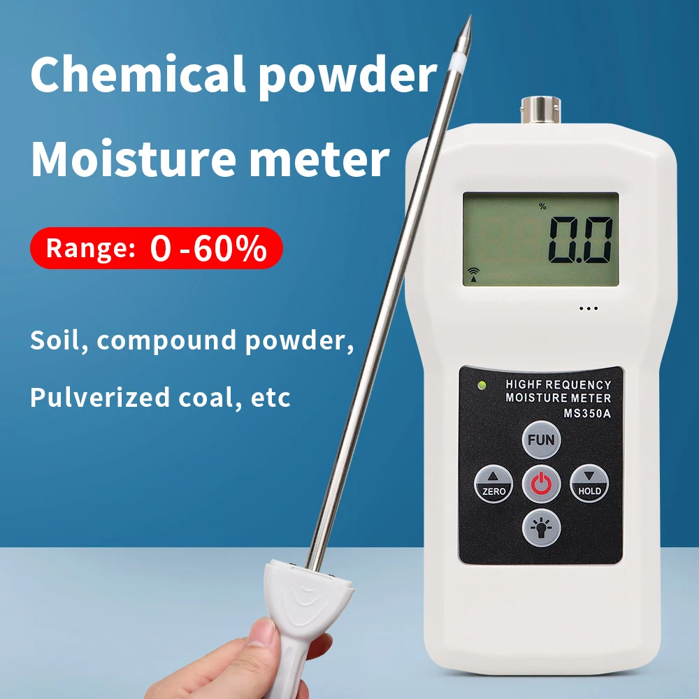 High Frequency Moisture Meter Digital Soil Silver Sand Chemical Combination Powder Coal Powder Moisture Meter