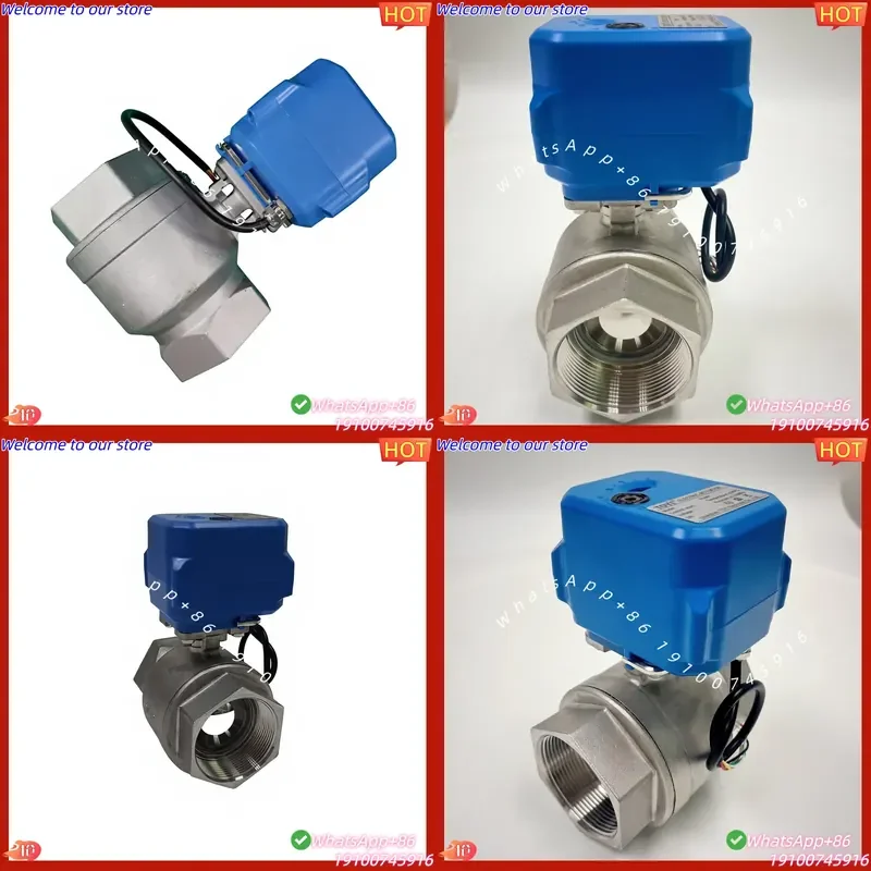 CE Certificate Stainless Steel Motorized Valve 2 Way IP65 Waterproof Electric Ball Valve for Industrial Use