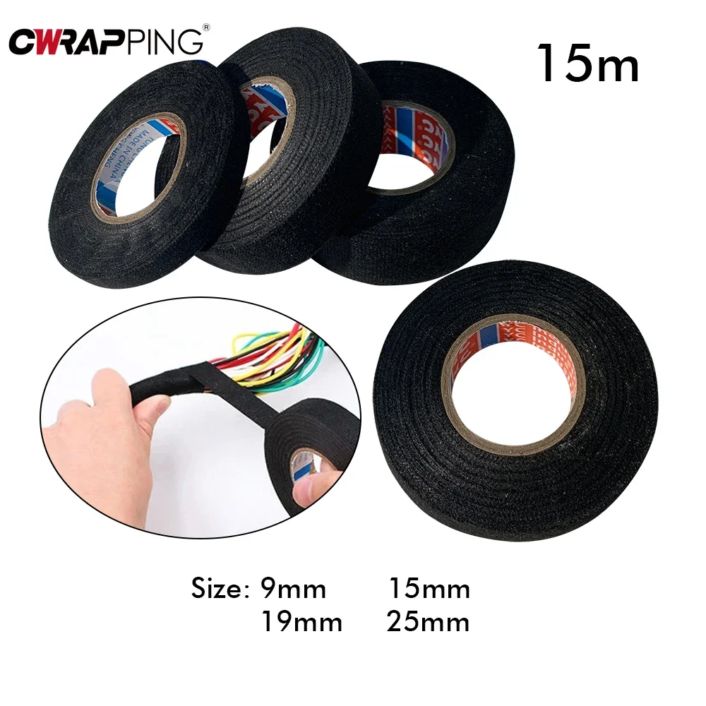 Automotive Electrical Insulating Fabric Tapes Cloth Tape Heat Resistance Thermal Car Tape Waterproof Soundproof Wires DIY Tape
